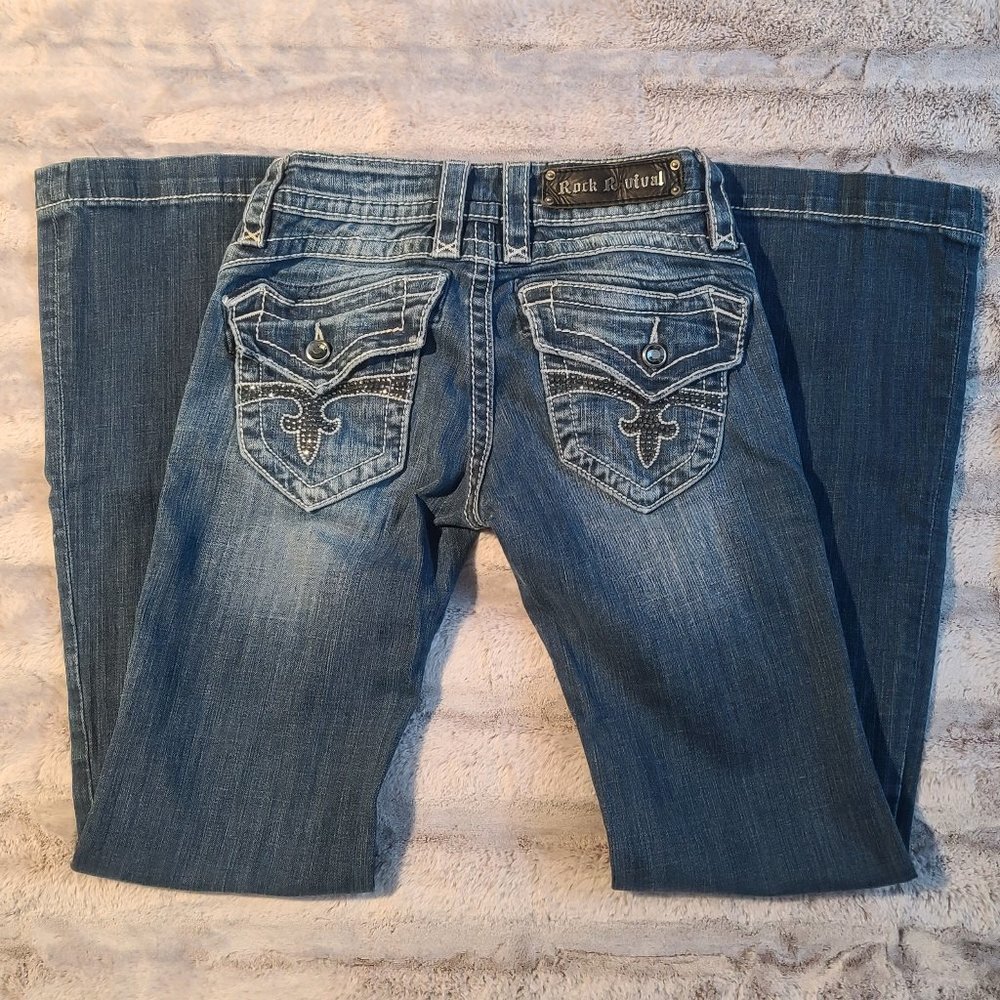 Rock Revival Jeans Scarlett Wide Leg Jeans Size 26